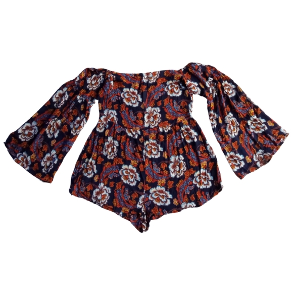 UO OUT FROM UNDER Romper Floral Dreamy Days Navy Urban Outfitters - Picture 3 of 12